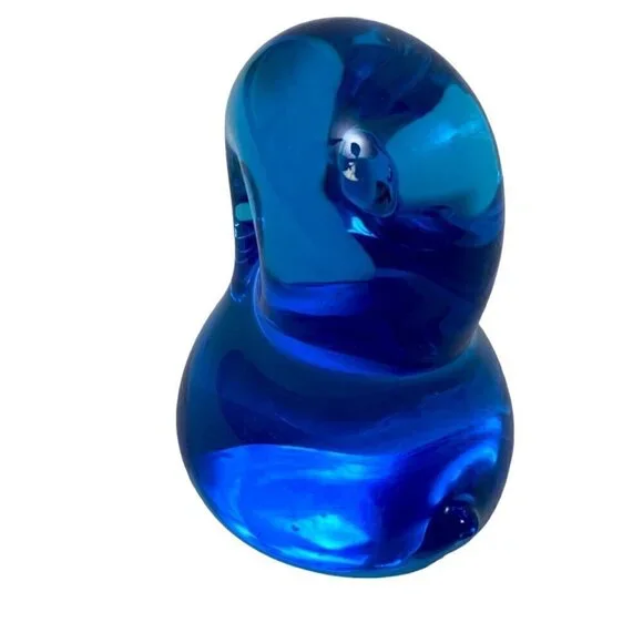 Blue Bird Glass Figurine Josef Marcolin FM Konstglas Sweden Vintage 3" h - Picture 4 of 9